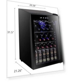 36 Bottle Wine Cooler Cabinet Beverage Refrigerator — Drink Coolers, Antarctic Star