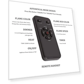Electric Fireplace Insert — Timers, R.W.FLAME