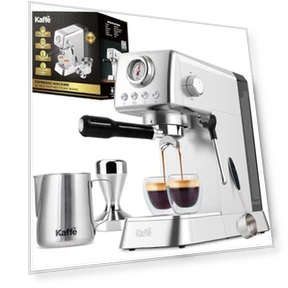20 Bar Espresso Machine with Premium Accessories & Milk Frothing Steamer — Coffee & Espresso Combos, Kaffè