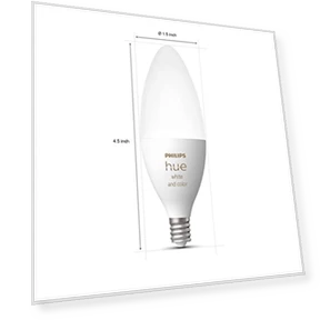 Smart 40W Candle-Shaped LED Bulb - White and Color Ambiance — LED, Philips Hue