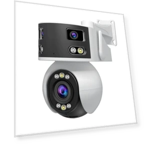 8MP HD Multi-lens Super Wide Angle Panoramic PTZ Dome Camera — Security Cameras, SriHome
