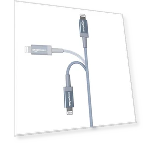 Nylon USB-A to Lightning Charger Cable — Chargers & Cables, Amazon Basics