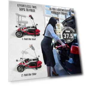 Ultra Lightweight Electric Powered Folding 4 Wheel Mobility Scooter — Mobility Scooters, ZiiROBOT