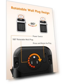 Wall Outlet Space Heater with Remote — Portable Heating Solutions, GiveBest