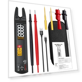 Digital Clamp Multimeter with Tester Probe and Alligator Clip — Electrical Testers, BSIDE