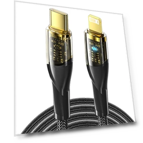 PD 30W Type C to Lightning Charging Cable with LED Light — Cables, ESSAGER