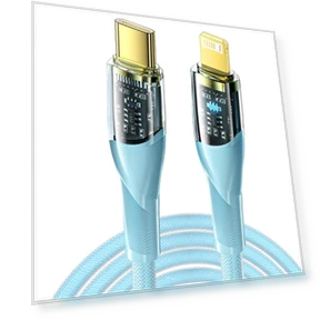 PD 30W Type C to Lightning Charging Cable with LED Light — Charging Solutions, ESSAGER