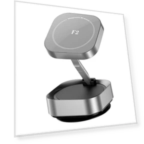 Strong Magnet Vacuum Suction Adjustable Foldable Car Dashboard Windshield Phone Holder — Vehicle Phone Holders