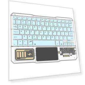 Transparent Wireless Bluetooth Keyboard with Touchpad — Keyboards, Other