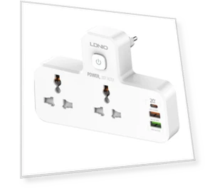 Universal Power Socket with 2 Outlets and 3USB Ports — Power Hubs, LDNIO