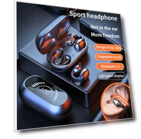 Wireless Ear Clip Bone Conduction Headphones — On-Ear Headphones