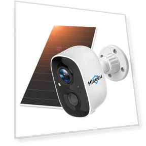 2K WiFi Surveillance Camera with Solar Panel — Security Cameras, Hiseeu