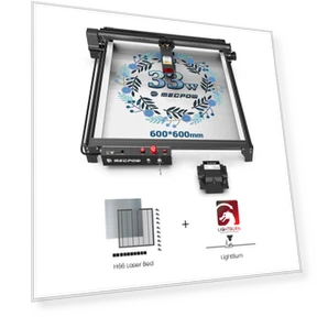 33W Laser with H66 Laser Bed and LightBurn License — Engraving Equipment & Accessories, Mecpow