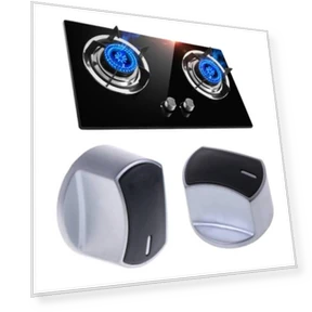 Gas Stove Knob Switch Metal Button Lighter Handle — Knobs