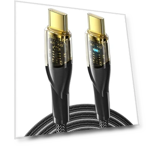 PD 100W 5A Type C to Type C Charging Cable with LED Light — Cables, ESSAGER