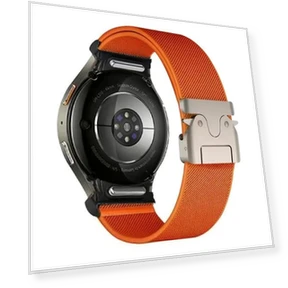 Press Button Connector Parachute Buckle Elastic Nylon Watch Band — Watch Straps & Bands, Samsung