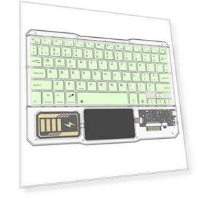 Transparent Wireless Bluetooth Keyboard with Touchpad — Keyboards, Other