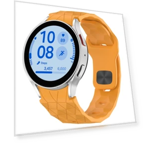 Football Texture Reverse Buckle Silicone Watch Band — Watch Straps & Bands, Samsung