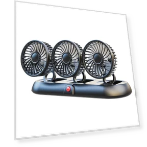 Three-head Adjustable Folding Multifunctional Fan With Number Plate — Portable Cooling Solutions