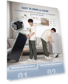 Double Door Refrigerator with Freezer — Mini Fridges, Tehanld