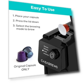 Single Serve Espresso Machine for Nespresso Original Pods — Coffee & Espresso Combos, CASABREWS
