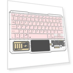 Transparent Wireless Bluetooth Keyboard with Touchpad — Keyboards, Other