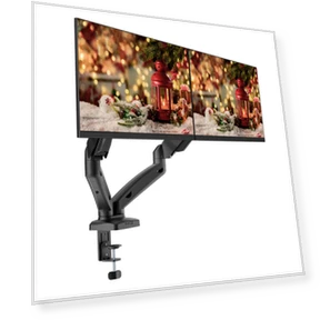 Spring-Assisted Dual-Monitor Mount — Monitor Stands, ACGAM