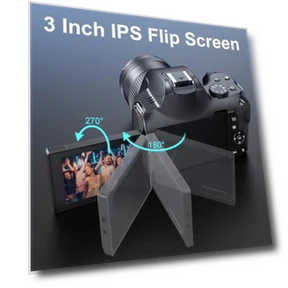 12X Optical Zoom 4K Digital Camera with WiFi & App Control — Professional DSLR Cameras, MAXKERUN