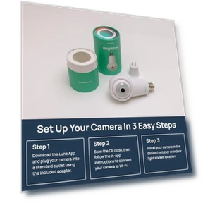 2K Light Bulb Security Camera — Домашние системы безопасности, LUNA HOME, LLC