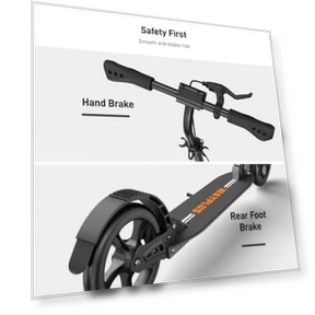 Foldable Kick Scooter with Big Wheels — Push Scooters, WAYPLUS