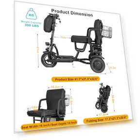 Folding 3-Wheel Electric Scooter — Push Scooters, WTRAVEL