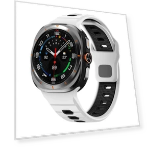 Horizontal Stripes Reverse Buckle Silicone Watch Band — Smartwatch Straps, Samsung