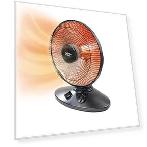 Indoor Dish Space Heater with Oscillation — Portable Heating Solutions, Comfort Zone