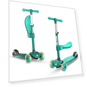 Kids Kick Scooter with LED Lighted Wheels — Push Scooters, Gotrax