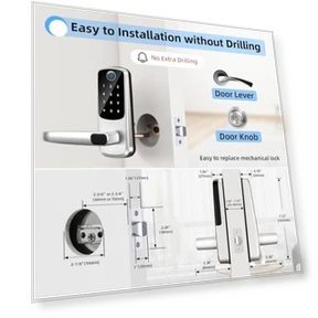 Smart Door Lock with Handle — Smart Home Security, MSR X6