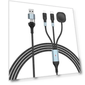 2-in-3 100W PD Fast Charging Date Cable — Cables