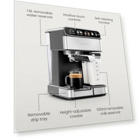 Digital Espresso Maker with Built-In Frother — Coffee & Espresso Combos, Chefman