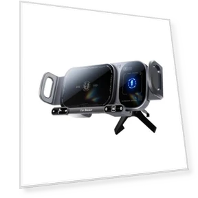 Dual Coil Rotating Phone Stand Wireless Charger Car Air Vent Mount — Vehicle Phone Holders