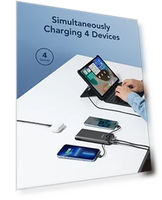 Portable Charger with Built-in Cables and Wall Plug — Charging Solutions, VEGER