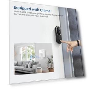 Wireless Video Doorbell Camera with Chime — Smart Home Security, Guggre