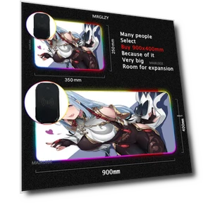 RGB Computer Waterproof Large Mouse Pad with Wireless Phone Charger — Mouse Pads