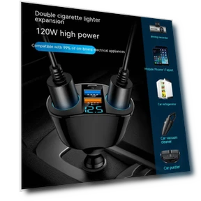Dual USB Type-C Car Charger with Digital Display — Vehicle Power Solutions