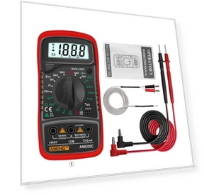 Digital Multimeter AC/DC Ammeter Volt Ohm Tester Meter — Electrical Testers, ANENG