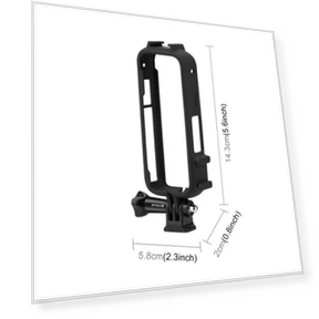 Cold Shoe PC Plastic Protective Frame with Adapter Mount & Screw — Camera Brackets, PULUZ
