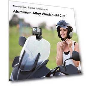 Motorcycle Windshield Action Camera Mount Clip — Mounts & Clamps, PULUZ