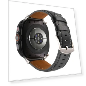 Plain Genuine Leather Watch Band — Watch Accessories, Samsung