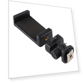 1/4 inch Screw Thread Cold Shoe Tripod Mount Adapter with Phone Clamp — Shoe Mounts, PULUZ