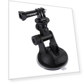 Car Suction Cup Mount with Screw & Tripod Mount Adapter & Storage Bag — Wearable Cameras, PULUZ