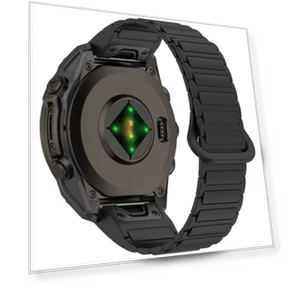डुअल कलर मैग्नेटिक बकल 22mm क्विक रिलीज सिलिकॉन वॉच बैंड — घड़ी बैंड, Garmin
