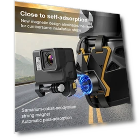 Magnetic Quick Release Motorcycle Helmet Chin Strap Mount — Camera & Photography, PULUZ